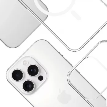 Puzdro na telefón 3MK Armor MagCase kryt pre iPhone 16 Pro Max, vhodné pre 17,5 cm (6,9 palca), transparentné, PC+TPU