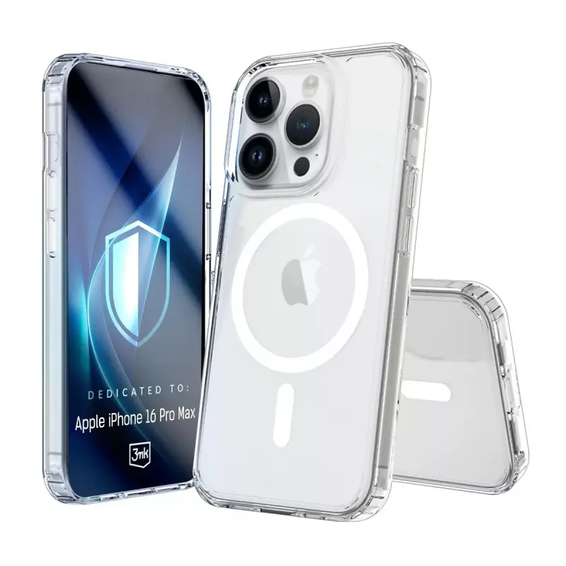3MK Armor MagCase puzdro pre iPhone 16 Pro Max, MagSafe, priehľadné, TPU