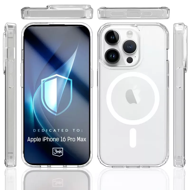 3MK Armor MagCase puzdro pre iPhone 16 Pro Max, MagSafe, priehľadné, TPU