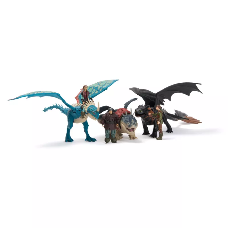 DreamWorks Dragons, Ako si vycvičiť draka, Bezzubka & Škytavka, vikingské duo akčné figúrky, detská hračka pre chlapcov od 4 rokov