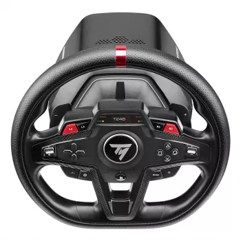 Volant a pedále Thrustmaster T248R čierny — USB, hybridný pohon, Force Feedback, LCD displej, kožený volant