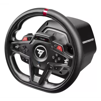Volant a pedále Thrustmaster T248R čierny — USB, hybridný pohon, Force Feedback, LCD displej, kožený volant