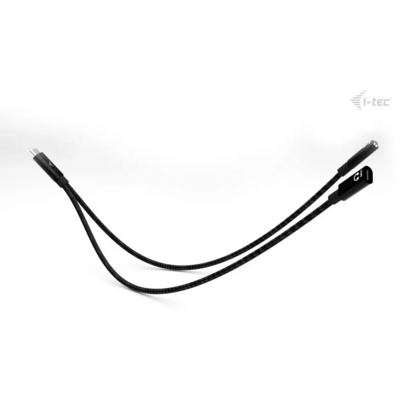 i-tec USB-C rozbočovač káblov Audio/Dáta + Power Delivery 100 W