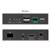 DIGITUS DS-55348 súprava KVM IP extenderov HDMI po optickom vlákne, 4K/60 Hz, 40 km/300 m, IP 1G, čierna
