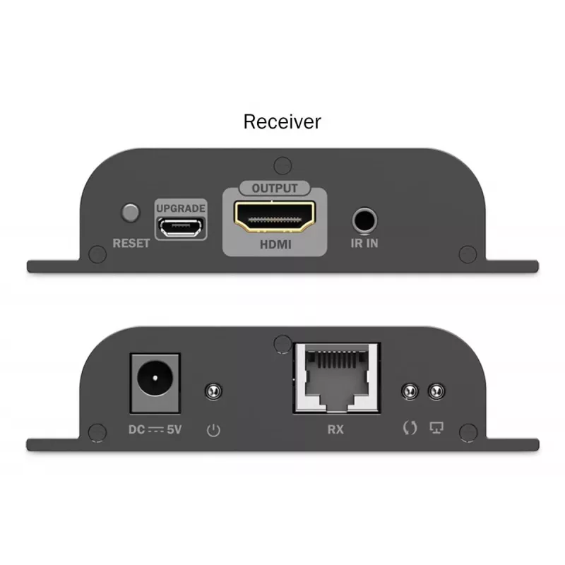 DIGITUS HDMI IP Extender Set - 4K/60Hz 120/200 m, jeden k mnohým, CAT, čierny