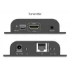 DIGITUS HDMI IP Extender Set - 4K/60Hz 120/200 m, PoE, jeden k mnohým, CAT, čierny