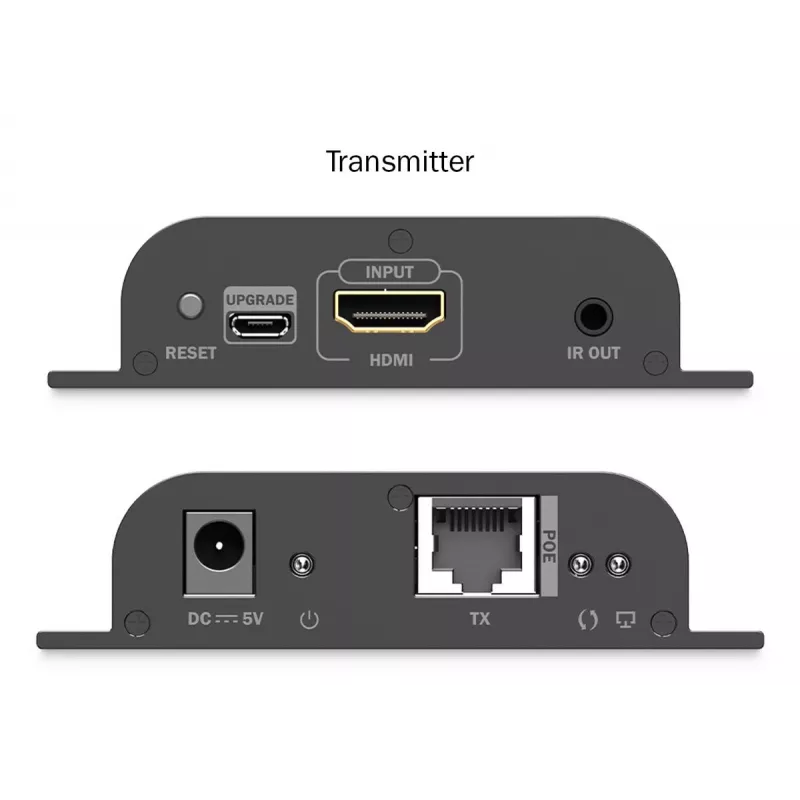DIGITUS HDMI IP Extender Set - 4K/60Hz 120/200 m, PoE, jeden k mnohým, CAT, čierny