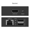 DIGITUS HDMI KVM Extender Set – 4K/30Hz 40/70m PoC CAT čierny