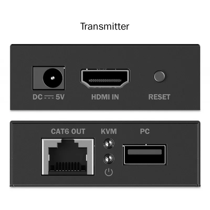 DIGITUS HDMI KVM Extender Set – 4K/30Hz 40/70m PoC CAT čierny