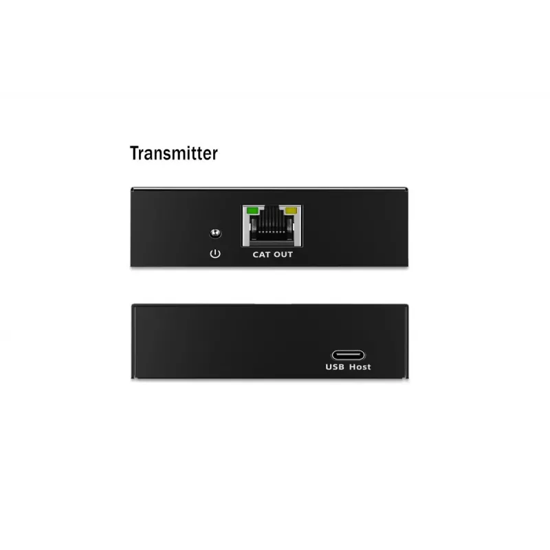USB 3.2 Gen1 CAT-Extender od DIGITUS DA-73121 — 5 Gbit/s, 4 porty (3× USB-A, 1× USB-C), 100 m, napájaný DC