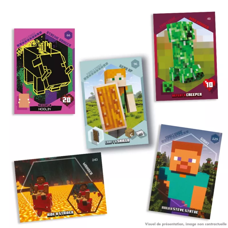 Panini Minecraft zberateľské karty vrecúška v displeji, 18 ks