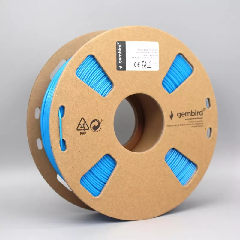 Materiál na 3D tlač Gembird 3DP-PETG1.75-01-B polyetyléntereftalátglykol PETG modrá