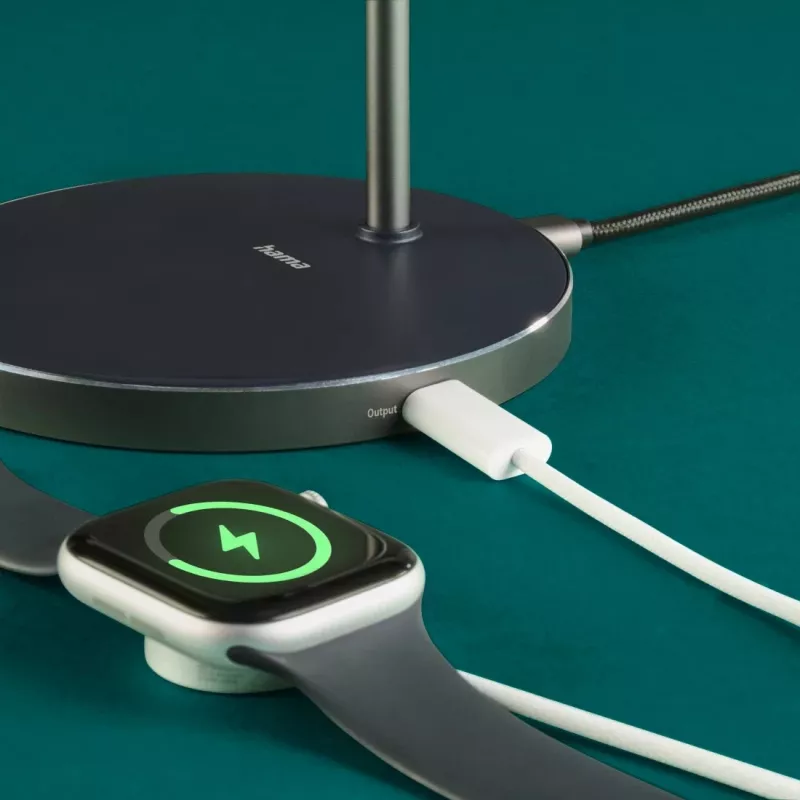 Hama 00201737 mobilná nabíjačka slúchadlá, smartfón čierna USB bezdrôtové nabíjanie rýchle nabíjanie v interiéri
