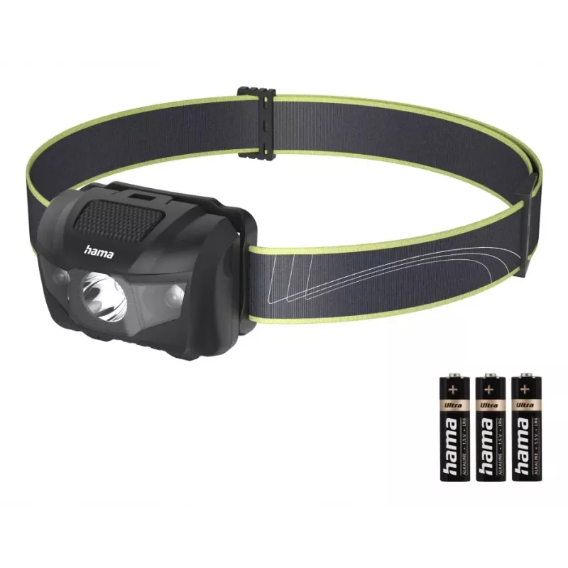 Hama HL200 čierna, modrá, žltá čelová lampa LED
