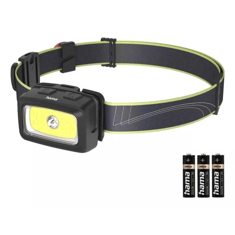 Hama HL350 čierna, modrá, žltá čelová lampa LED