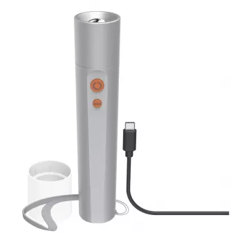 Ručná baterka Hama FL350-C strieborná LED 3W USB nabíjateľná