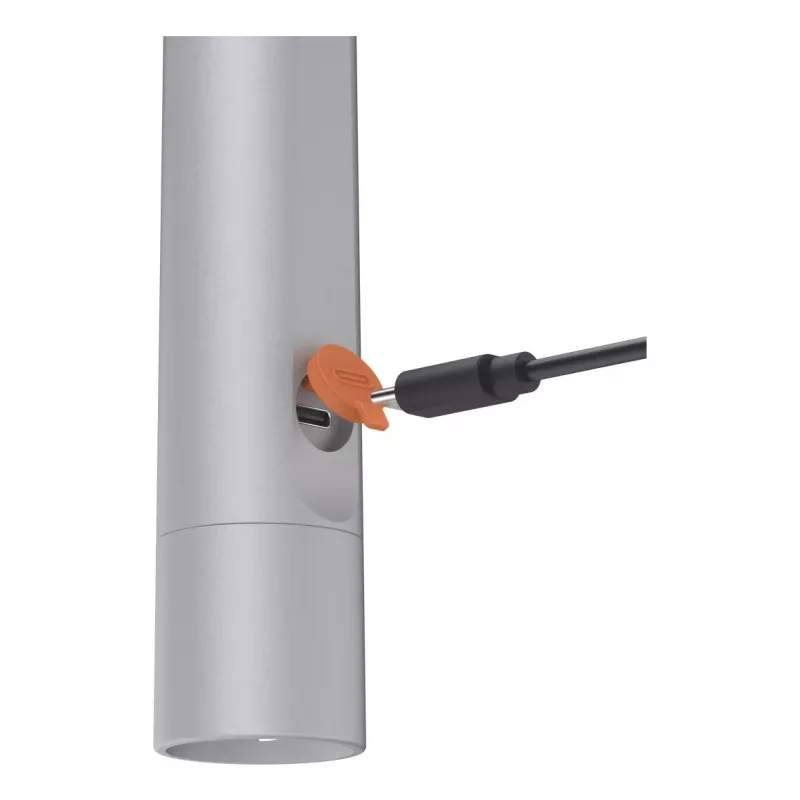 Ručná baterka Hama FL350-C strieborná LED 3W USB nabíjateľná