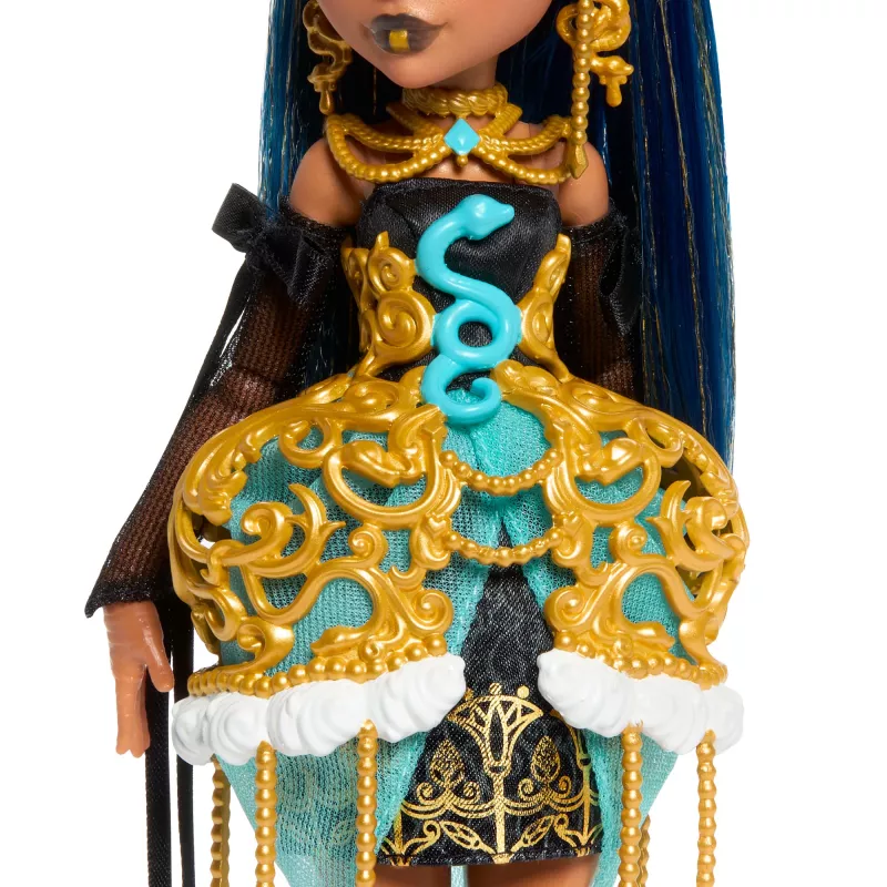 Monster High Scary Sweet Birthday Cleo De Nile bábika v párty šatách s balónom a darčekom