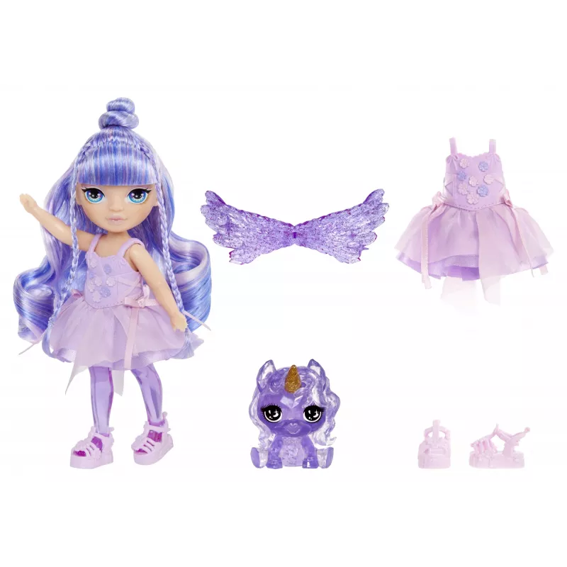 Rainbow High Littles Rainbow Fantasy Fairies bábika - Amethyst (fialová)