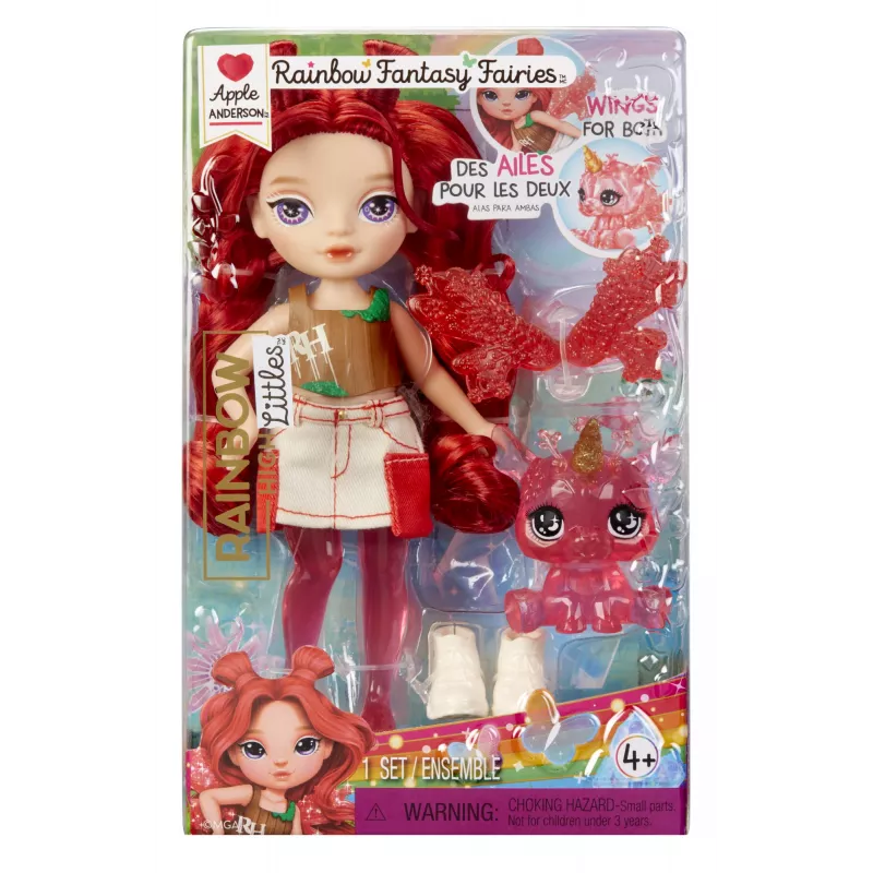 Rainbow High Littles Rainbow Fantasy Fairies bábika - Apple (červená)