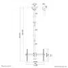 Stropný držiak Neomounts CL35-440BL16XL max 50 kg 37-70 palcov