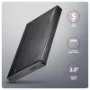 Axagon EE25-XA6C Kompaktné hliníkové USB-C 5 Gbit/s – SATA 6G externé puzdro pre 2,5