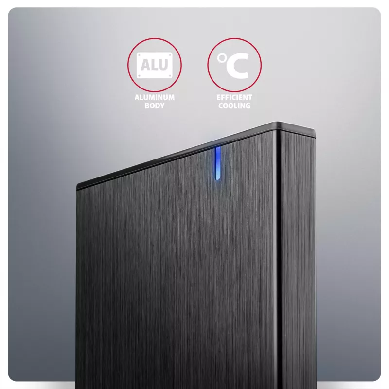 Axagon EE25-XA6C Kompaktné hliníkové USB-C 5 Gbit/s – SATA 6G externé puzdro pre 2,5
