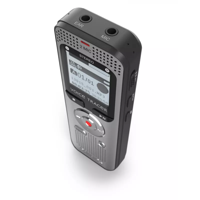 Diktafón Philips Voice Tracer DVT2015 Interná pamäť Flash karta strieborná 2370 h doba nahrávania