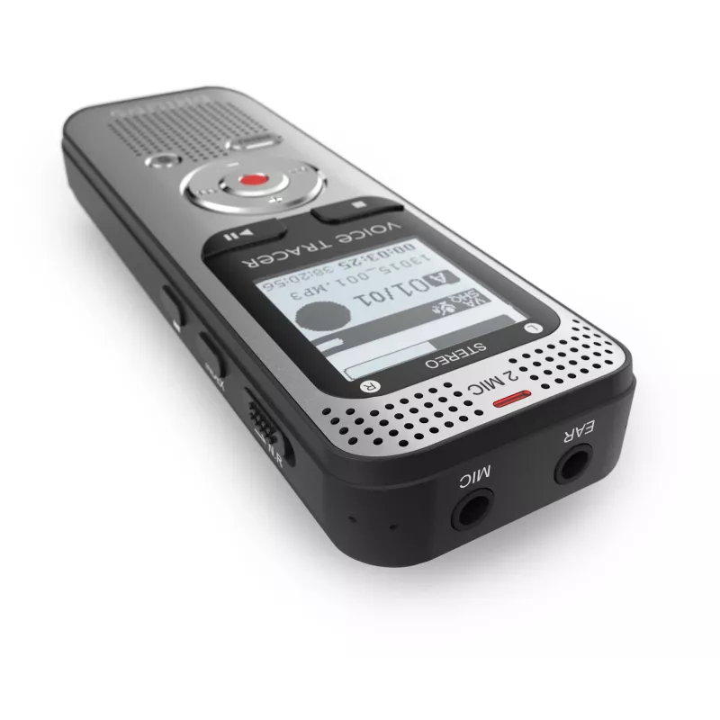Diktafón Philips Voice Tracer DVT2015 Interná pamäť Flash karta strieborná 2370 h doba nahrávania