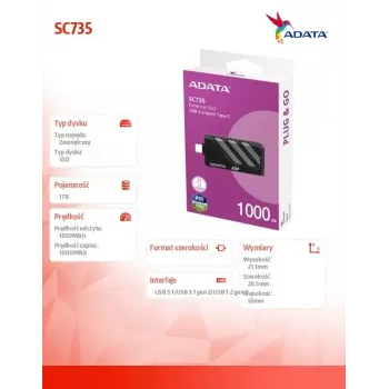 SSD disk ADATA 1 TB externý 2,5