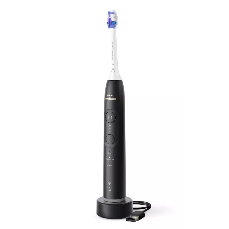 Philips Sonicare 6500 Series HX7411/02 sonická elektrická zubná kefka s aplikáciou, 62 000 pohybov/min, snímač tlaku, časovač, čierna