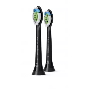 Philips Sonicare Optimal White HX6062/88 balenie 2 ks náhradných hlavíc, 2 ks, čierna, 3 mesiace, stredná, 62000 pohybov za minútu, Philips