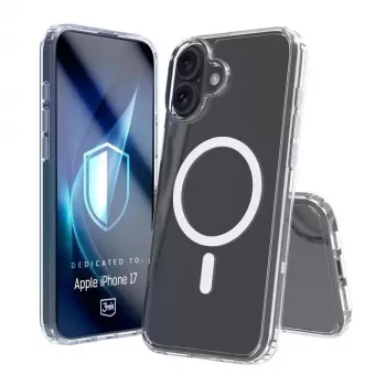 Puzdro na telefón 3MK pre Apple iPhone 17, priehľadné TPU/PU puzdro, pre 6,3 palcov (16 cm) displej