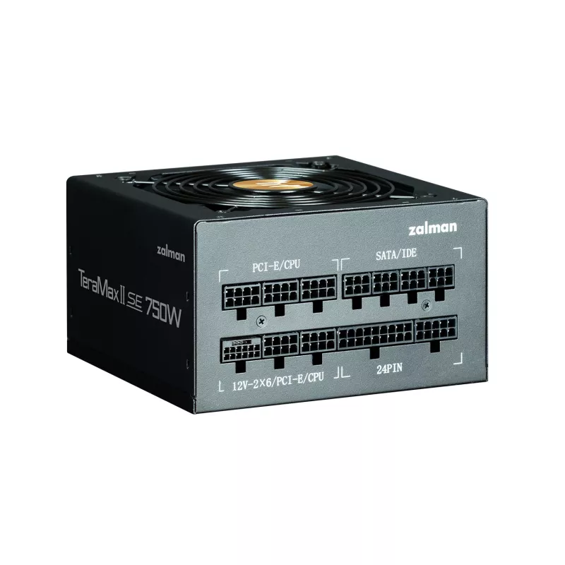 Napájací zdroj ZALMAN TeramaxII SE 750 W ATX 18+10 Pin, 80 PLUS Gold, 120 mm ventilátor, čierny