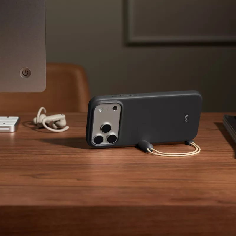 APPLE Beats iPhone 17 Pro Max - puzdro s stojanom s MagSafe a ovládaním kamery - granitová sivá