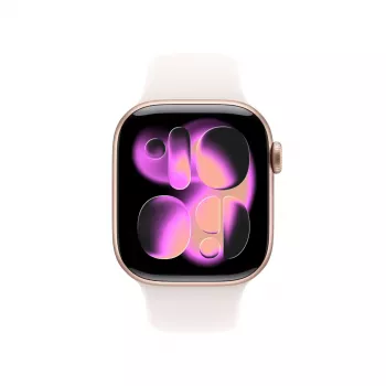 Apple Watch Series 11 GPS 42mm ružové zlato hliníkové puzdro Light Blush športový remienok S/M