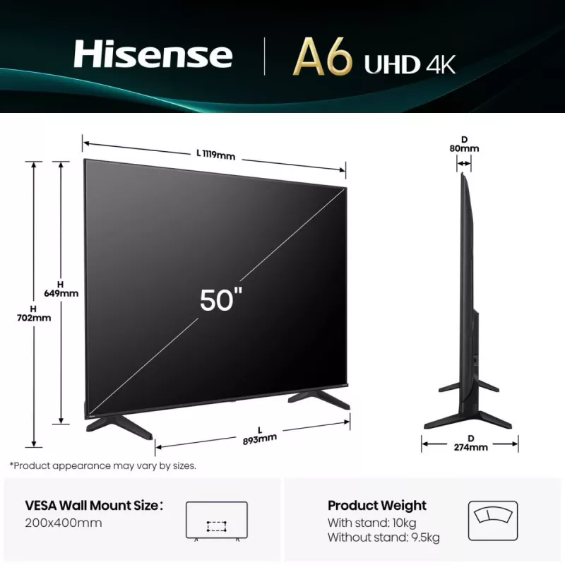 Hisense 50A6Q TV 127 cm (50