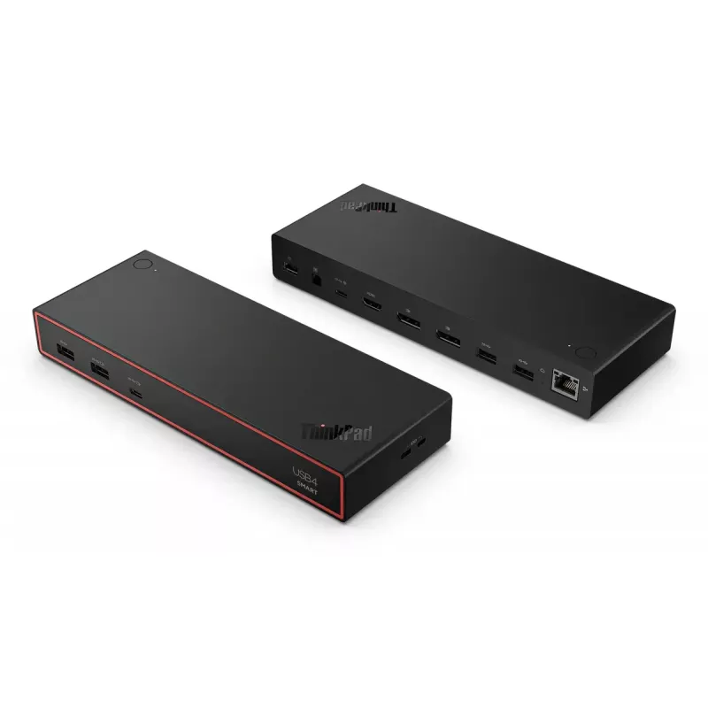Dokovacia stanica Lenovo ThinkPad USB4 Smart Dock 5500 – USB4 host, 4x USB-A Gen2, HDMI, Gigabit Ethernet, 135W napájací zdroj, Eclipse čierna