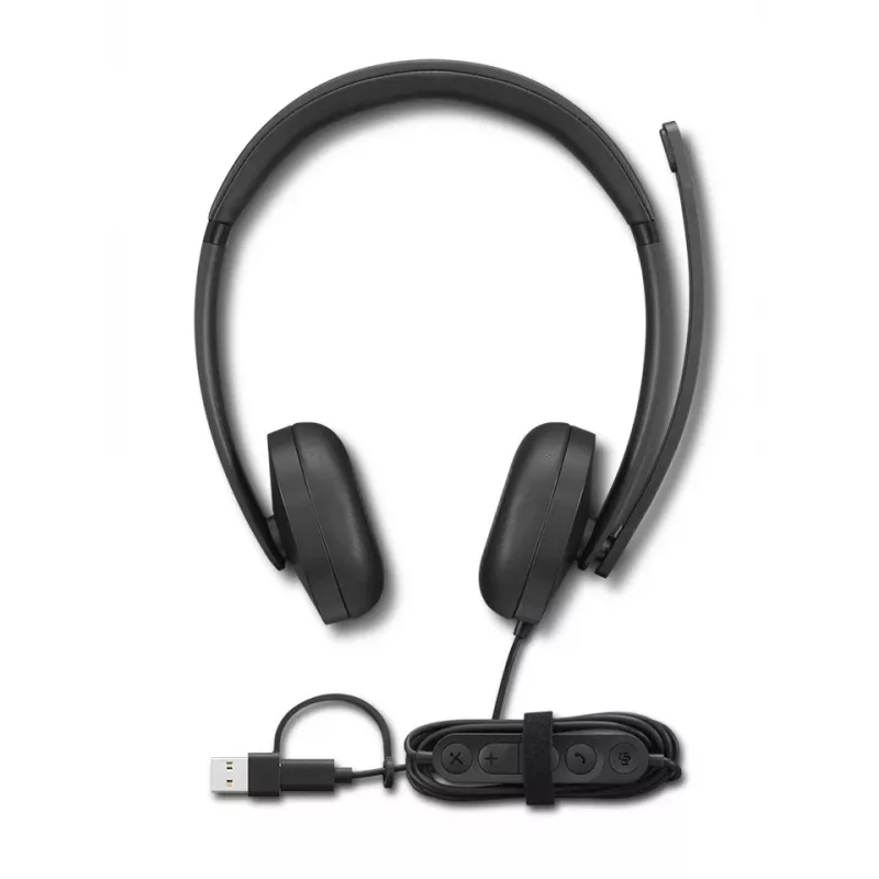 Lenovo VoIP headset 5000 káblový head-band kancelária/call centrum USB Type-C čierny