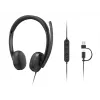 Lenovo VoIP headset 5000 káblový head-band kancelária/call centrum USB Type-C čierny