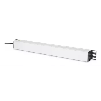 DIGITUS PDU - 1U hliníkový rackmount 8x zásuvka CEE 7/7 1x zásuvka 10A konektor 250VAC 50/60Hz konektor IEC C14 predistenie