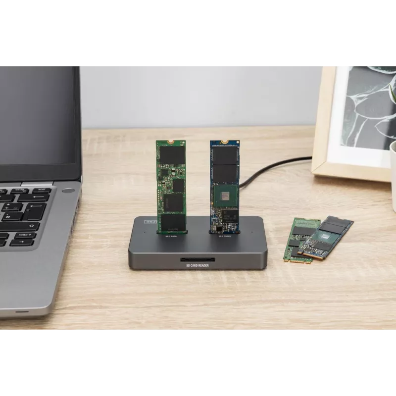 Dokovacia stanica Digitus DA-71546-1 M.2 NVMe SATA USB-C 10 Gbit/s
