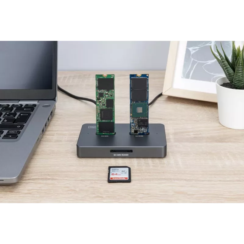 Dokovacia stanica Digitus DA-71546-1 M.2 NVMe SATA USB-C 10 Gbit/s
