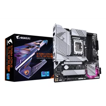 Základná doska GIGABYTE B760M AORUS ELITE WIFI6E GEN5 — Micro ATX, LGA1700, DDR5 do 5600MHz, 12+1+1 VRM, 2x PCIe4.0 M.2, Wi‑Fi 6E, 2.5 GbE
