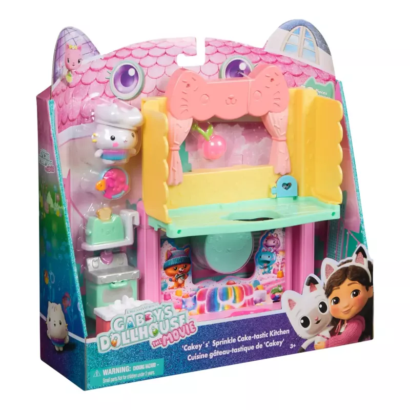 Akčná figúrka Gabby's Dollhouse Cakeys Sprinkle Cake-tastic kuchyňa viacfarebná
