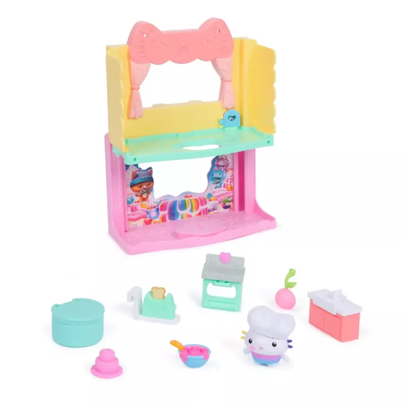 Akčná figúrka Gabby's Dollhouse Cakeys Sprinkle Cake-tastic kuchyňa viacfarebná
