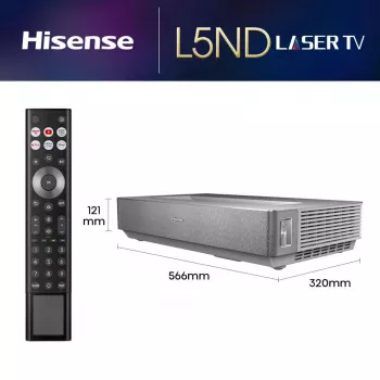 Projekčný televízor Hisense 120L5ND ultra krátka projekčná vzdialenosť 2700 ANSI lúmenov DLP UHD 4K (3840x2160) čierna, strieborná 3D