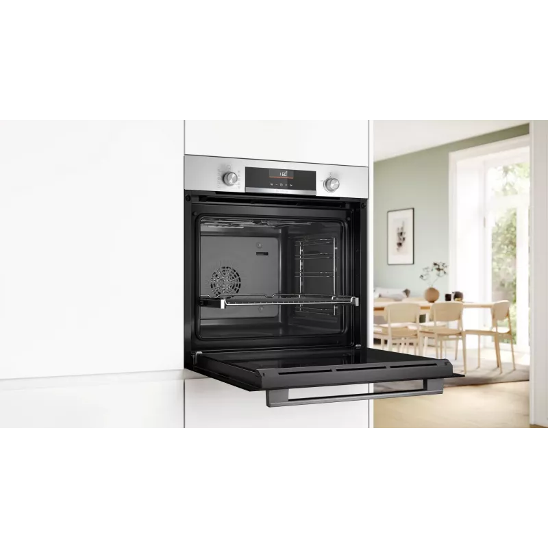 Vstavaná elektrická rúra Bosch Serie 6 HBG536EW4 — 71 L, 3400 W, biela, EasyClean, 10 automatických programov
