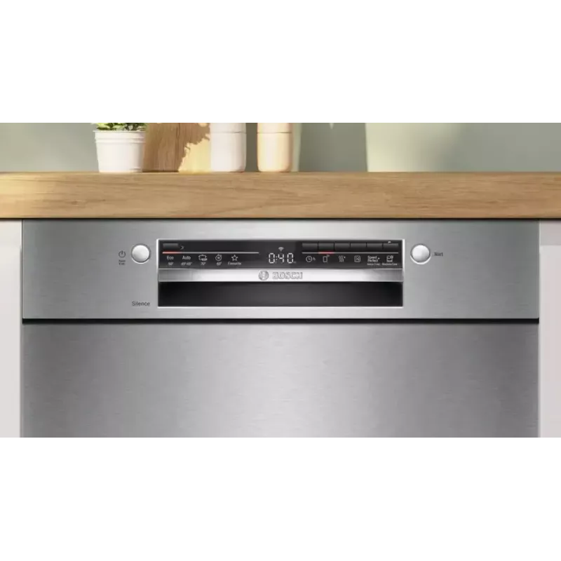 Vstavaná umývačka riadu Bosch SMU2HVS06E — 60 cm plne integrovaná, 14 súprav riadu, 5 programov, sušenie výmenníkom tepla