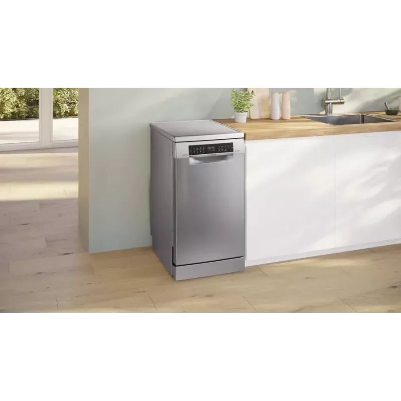 Voľne stojaca umývačka riadu Bosch Serie 6 SPS6EMI21E — Slimline 45 cm, 10 súprav riadu, 8 programov, energetická trieda B